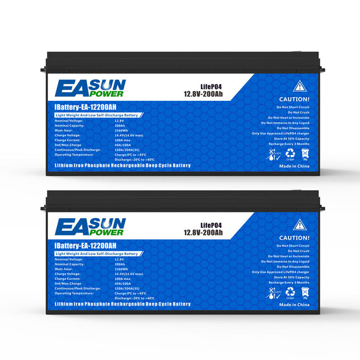 Easun Power 12,8V 200AH LiFePO4 Batteriepack Grand