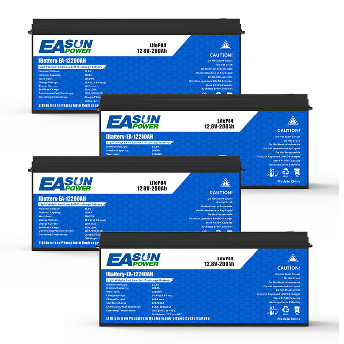 Easun Power 12,8V 200AH LiFePO4 Batteriepack Grand